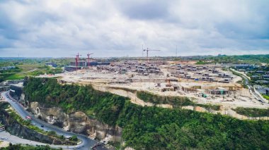 Havadan görünümü Pandawa beach.