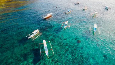 Crystal Bay beach Nusa Penida Adası. Endonezya