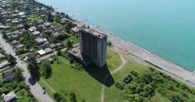 Havadan görünümü tatil beldesi Gagra, Abhazya, Gürcistan