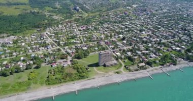 Havadan görünümü tatil beldesi Gagra, Abhazya, Gürcistan
