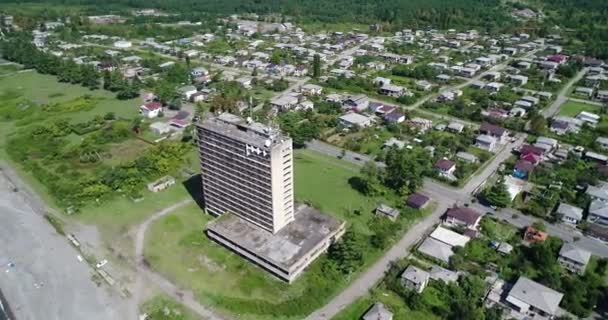 Luftaufnahme Resort Stadt Gagra, Abchasien, Georgien — Stockvideo