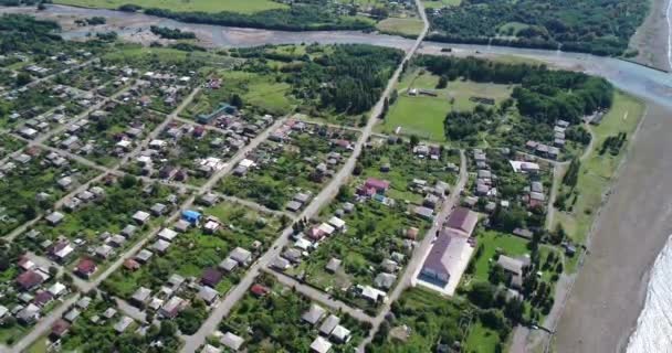 Vista aérea ciudad Gagra, Abjasia, Georgia — Vídeos de Stock