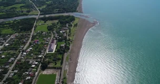 Cidade do resort vista aérea Gagra, Abkhazia, Geórgia — Vídeo de Stock