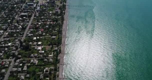 Cidade do resort vista aérea Gagra, Abkhazia, Geórgia — Vídeo de Stock