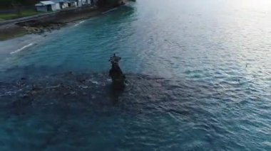 Suwehan plaj Nusa Penida Adası'nda. Bali, Endonezya