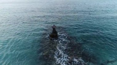 Suwehan plaj Nusa Penida Adası'nda. Bali, Endonezya
