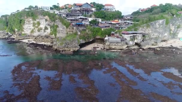 Légifelvételek Pandawa beach. — Stock videók