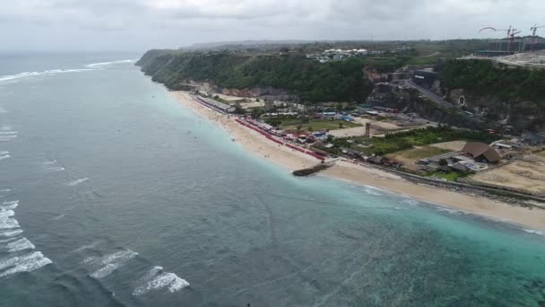 Légifelvételek Pandawa beach. — Stock videók