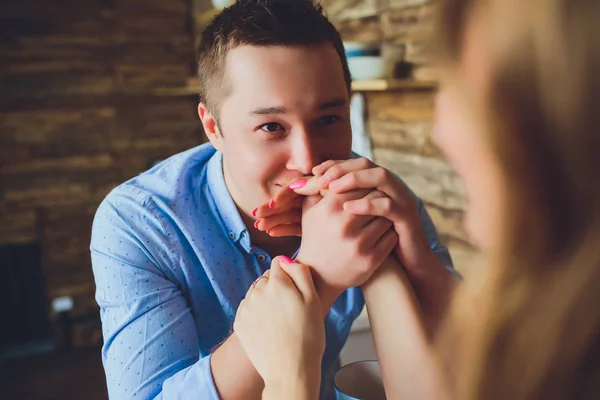 Couple enjoying their breakfast meal together — Stock Photo, Image