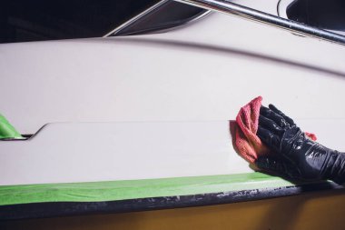 Araba kaydırma uzman vinil folyo ya da film sarma koruyucu film yat, tekne, gemi, Araba, mobil ev araba koyarak. sarı altın film el çeker