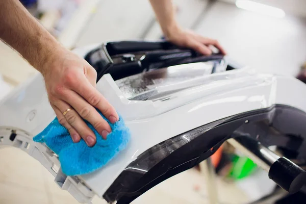 Protección de pintura del coche, proteger la instalación de recubrimiento — Foto de Stock