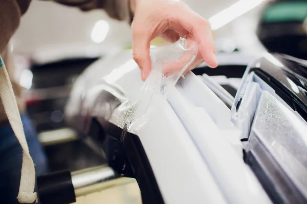 Protezione della vernice auto, proteggere l'installazione di rivestimento — Foto Stock