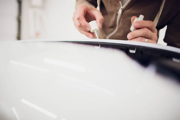 Protección de pintura del coche, proteger la instalación de recubrimiento — Foto de Stock