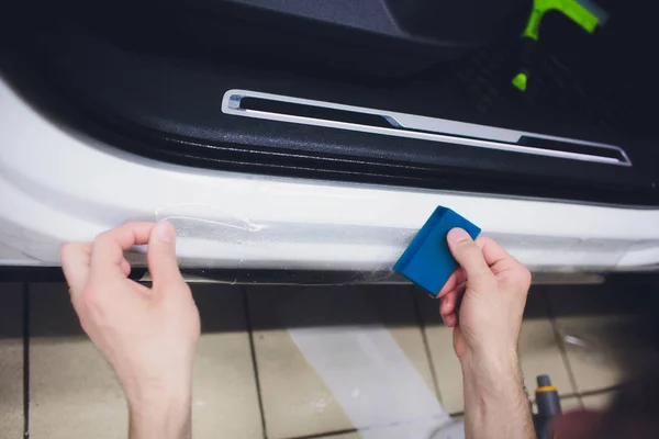 Protección de pintura del coche, proteger la instalación de recubrimiento — Foto de Stock