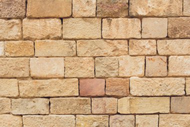 Arka plan eski vintage tuğla duvar, gerçek bir fotoğraf