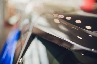 Soyut fotoğraf araba kapı kolu mavi ve kilit