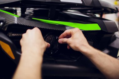 Otomobil araba Far ile koruma atv film