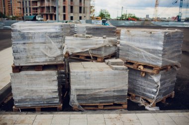 Tuğla inşaat site oluşturmak için.