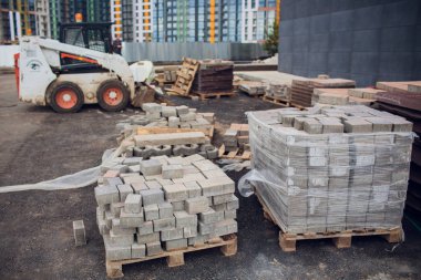 Tuğla inşaat site oluşturmak için.