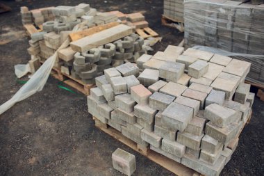 Tuğla inşaat site oluşturmak için.