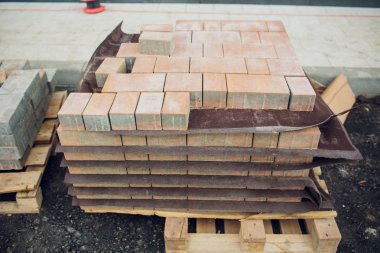 Tuğla inşaat site oluşturmak için.