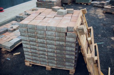 Tuğla inşaat site oluşturmak için.