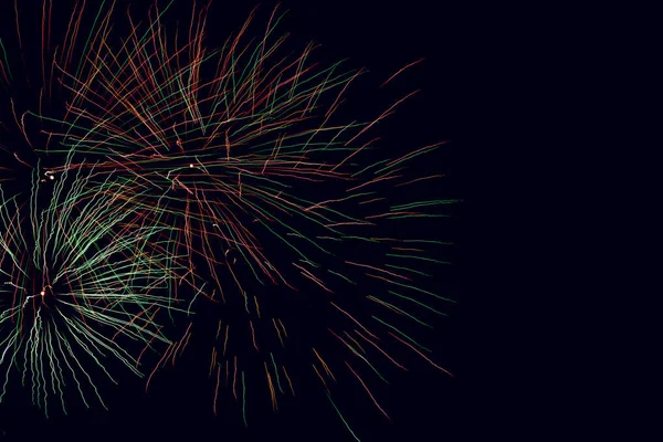 Abstract colored firework background with free space for text — Stock Photo, Image