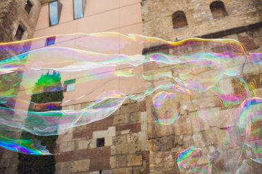 Belediye Binası karşı sabun köpüğü. Barselona.