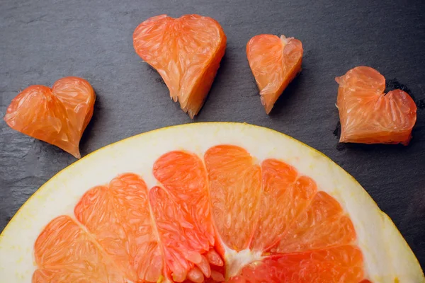 citrus pomelo fruit concept love