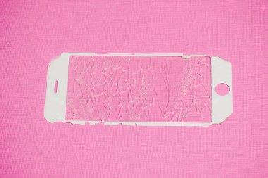 kırık ekran ile modern telefon smartphone