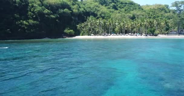 Manta Bay lub Kelingking Beach na wyspie Nusa Penida, Bali, Indonezja — Wideo stockowe