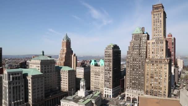 New York, New York, USA. 2. september 2016: new york street traffic view von oben — Stockvideo