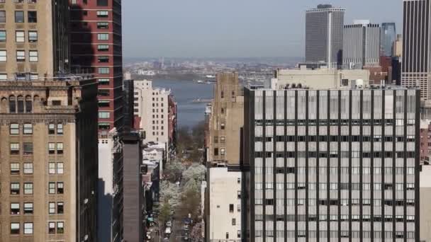 New york, New york,Usa. September 2th, 2016: New York street traffic view from top — Stock Video