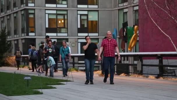 New York, New York, États-Unis. 2 septembre 2016 : New York High Line nuit à New York . — Video