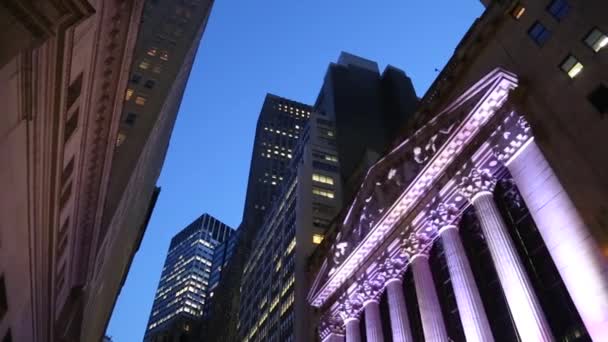 New York, New York, USA. 2. September 2016: Wall Street — Stockvideo