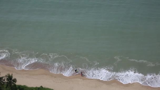 Panorama stad vanaf park Luhuitou. Sanya, Hainan, China. — Stockvideo