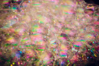 Sabun köpüğü, arka plan. koyu arka plan kapalı