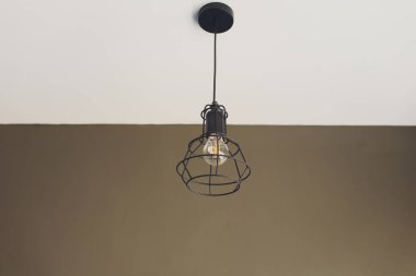 modern bir loft tarzında Retro akkor lambası, modern duvar lambası. Yatay.
