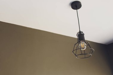 modern bir loft tarzında Retro akkor lambası, modern duvar lambası. Yatay.