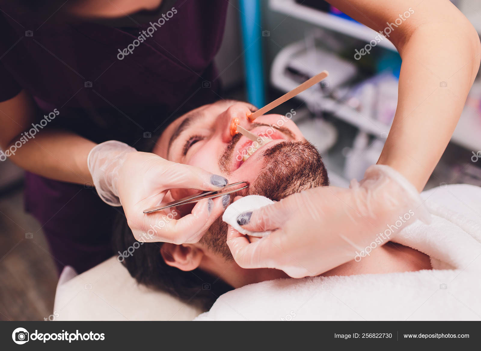 Hair Removal Mans Face Sugaring Epilationsy Ellow Color In