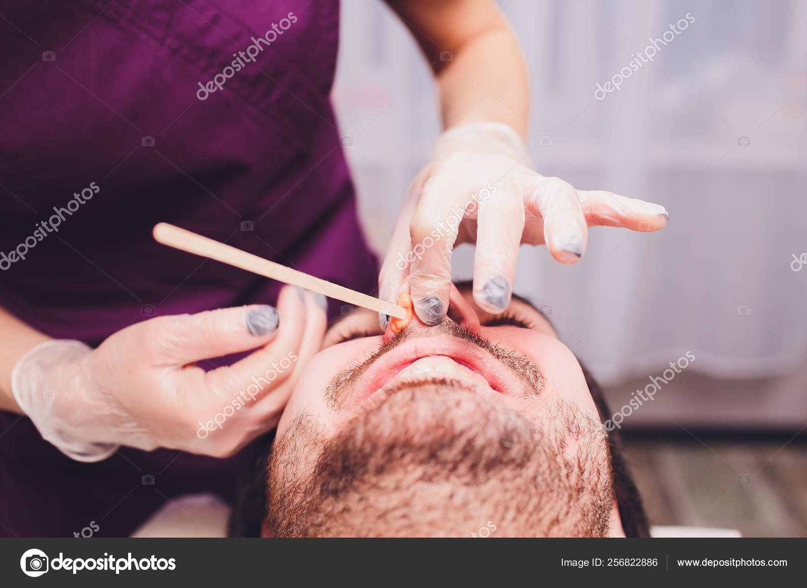 Hair Removal Mans Face Sugaring Epilationsy Ellow Color In