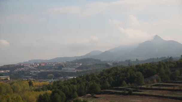 贝尼多姆， 科斯塔布兰卡， 阿利坎特， 西班牙山， 两者， 自然. — 图库视频影像