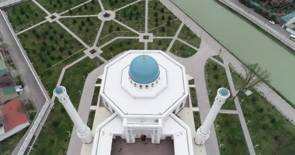 Uzbekistán Taskent Menor más grande masjidi Paisaje urbano aéreo . — Vídeo de stock
