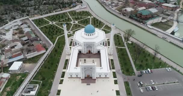 Uzbekistán Taskent Menor más grande masjidi Paisaje urbano aéreo . — Vídeos de Stock