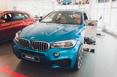 Ufa, Rusya, 12 Aralık 2018: Bmw X6 M araba.