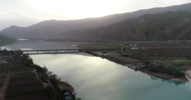 中央アジアのタジキスタンの Hisor 要塞の景色. — ストック動画