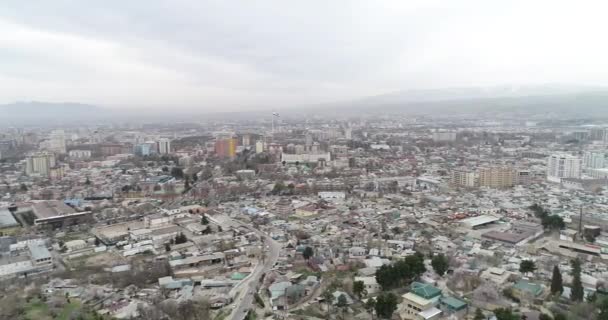 Cityscape of the Tajik capital - Dushanbe. Tajikistan, Central Asia. — Stock Video