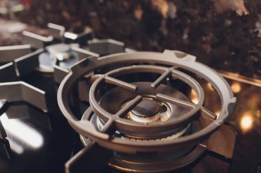 modern tasarım gaza pişirme sobası brülör - mutfak araçları ayrıntıları.