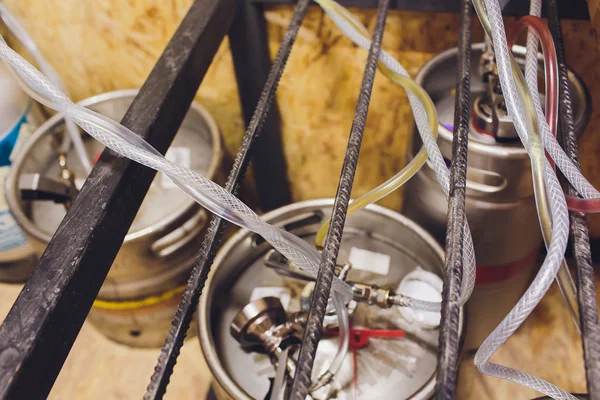 Csövek sörfőzés sör Home Kit és öntés Craft sör szilikon cső. — Stock Fotó