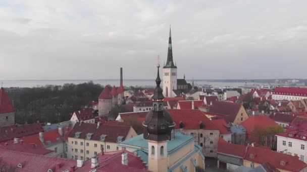 亚历山大 · 涅夫斯基大教堂、 东正教大教堂在爱沙尼亚塔林老城. — 图库视频影像